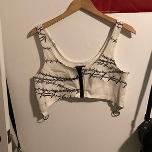 barbed wire crop top